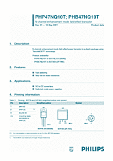 DataSheet PHB47NQ10T pdf
